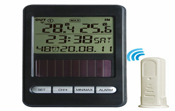 Wireless Solar Powered Thermometer