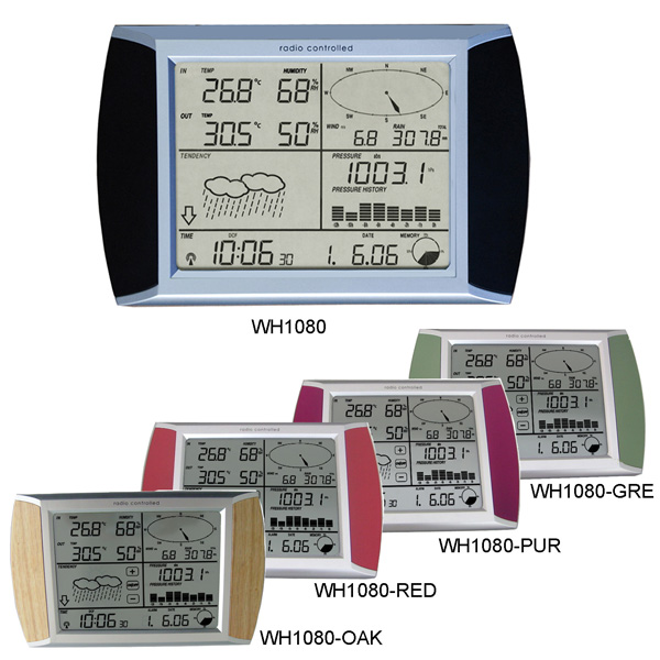 WH1080-Professional touch screen Weather Center with PC interface 