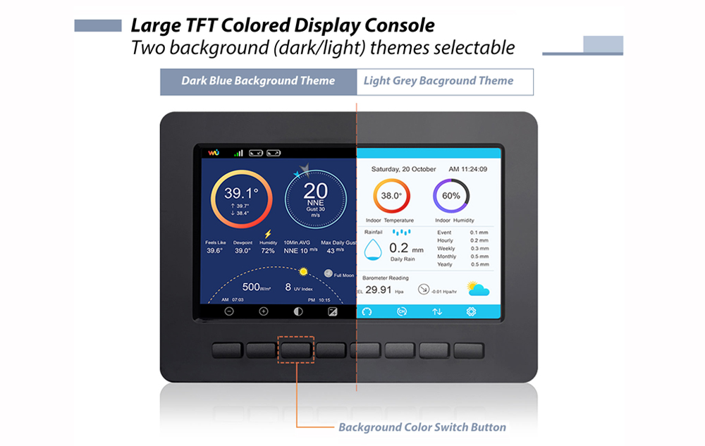 TFT Color Screen WiFi  Smart Weather Station