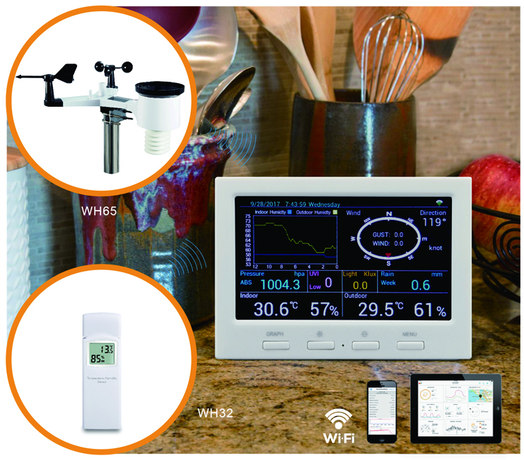 TFT Color Screen WiFi Weather Station with Real-time Internet Publishing