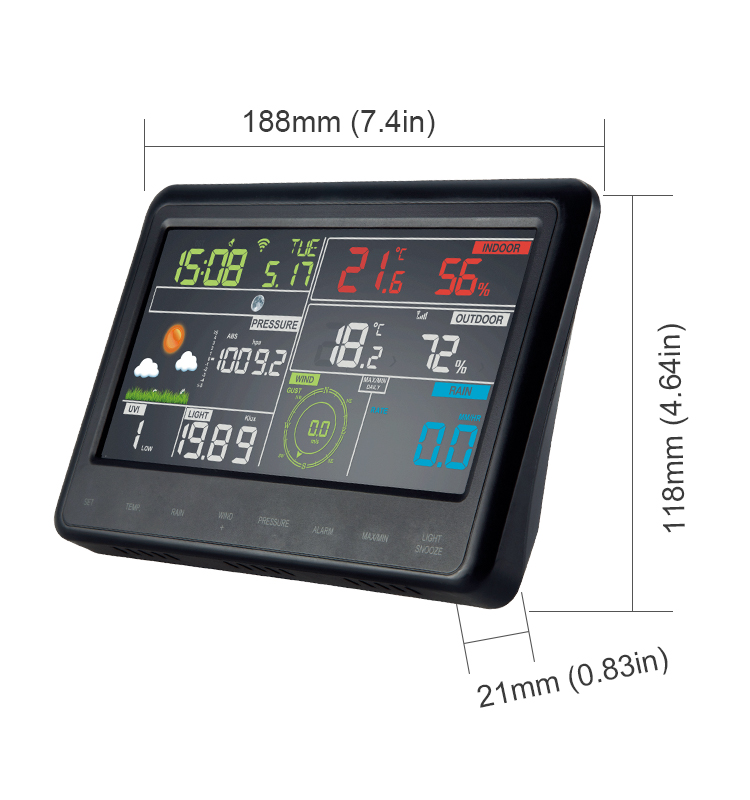 Professional Color display Weather Station with WIFI Connection 