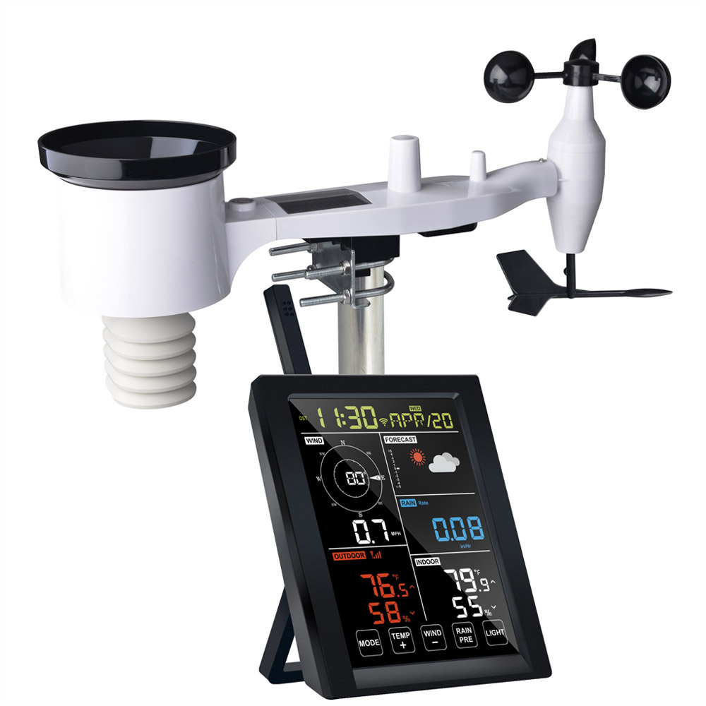 WN1980 WiFi Color Screen Weather Station with 5-in-1 Sensor