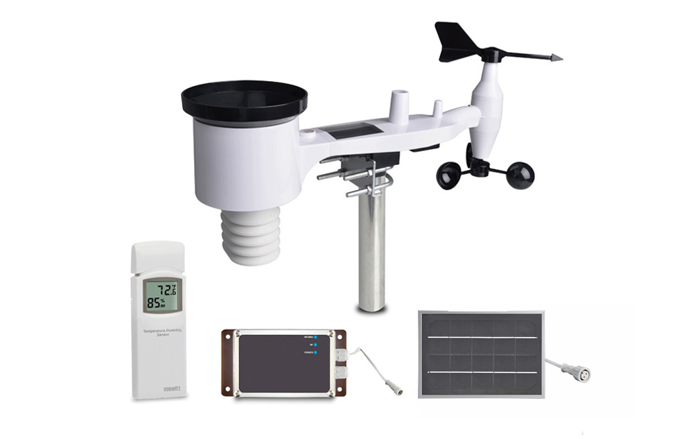 Ecowitt WH6006E US 433 MHz Weather Station 7-in-1 Solar Powered Wireless 4G/3G Cellular Weather Station with Remote Monitoring and SMS Alerts