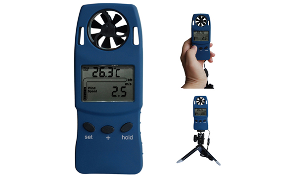 Digital Handheld Thermo-Anemometer Vane and altimeter w/ Dew point Windchill LED Backlight